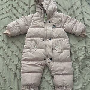 Pink Hooded Baby Snowsuit